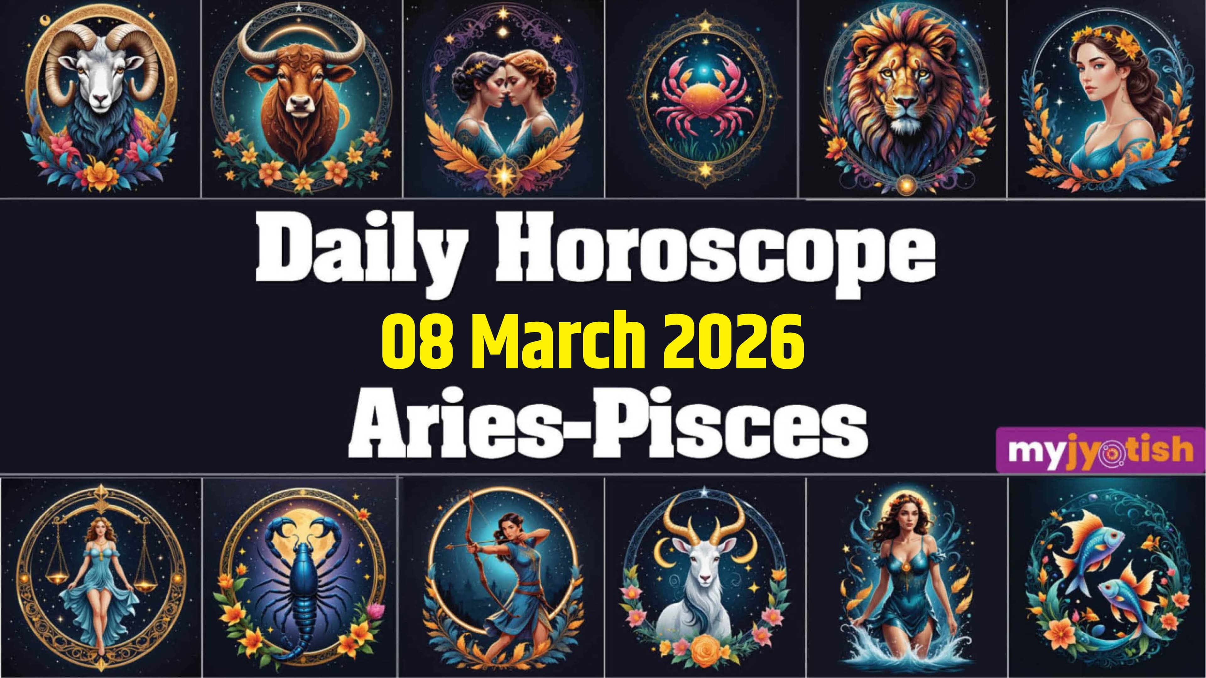 Today's Horoscope 8 March 2026: These Zodiac Signs Will Receive Favourable Outcomes Today | Check Here
