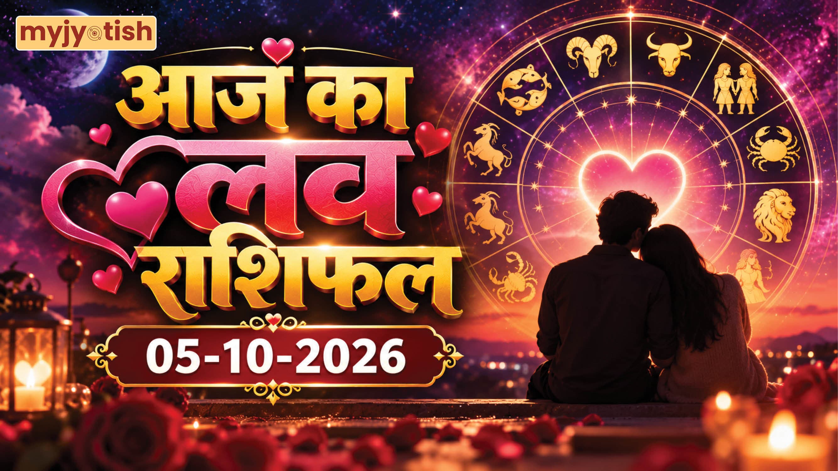 Aaj Ka Love Rashifal 05 October 2026: पार्टनर के साथ बिताएंगे यादगार पल, ट्रिप का बनेगा प्लान, पढ़ें लव राशिफल